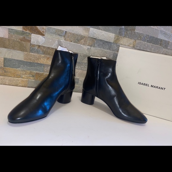 Isabel Marant Black Danay Leather Ankle Boots - Picture 11 of 11
